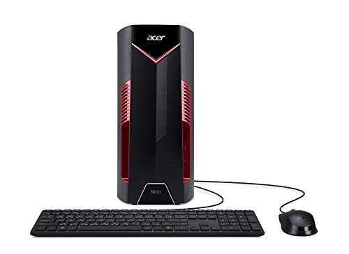 Acer Nitro 50 N50-600-UR1H Desktop, 9th Gen Intel Core i5-9400F, NVIDIA GeForce GTX 1650 Graphics with 4GB GDDR5, 8GB DDR4, 512GB SSD, Windows 10 Home