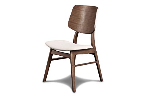 New Classic Furniture Mid-Century Modern Oscar Wooden Back Chair, Set of 2, Walnut
