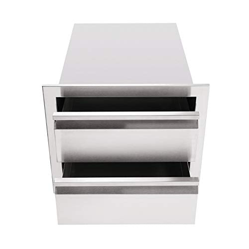 CO-Z Outdoor Kitchen Drawer, 304 Stainless Steel Single Layer Access BBQ Drawer for BBQ Island, Patio Grill Station