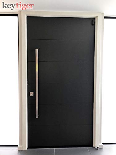 18 Inch Square Flat Shape Bar Stainless Steel Modern Contemporary Entry Door Handle Towel Bar Ladder Pull Shower Glass Sliding Barn Door Interior Exterior Door Pull Push Matte Black Painted Finish