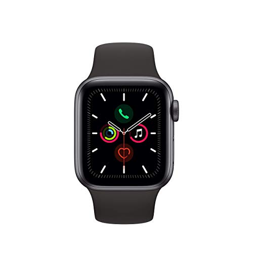 (Refurbished) Apple Watch Series 5 (GPS, 40MM) - Space Gray Aluminum Case with Black Sport Band