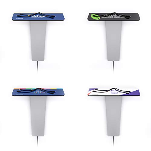 KwikBoost Customizable Mini Charging Hub Wall Mount Station. Charges 4 Cell Phones at Full Speed. Great Option For Hospital Rooms, Corporate Offices, Waiting Areas, Sports Venues, Libraries & Campuses