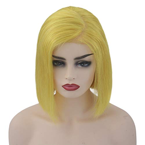 Lace Front Bob Wigs Human Hair 180% Density Blunt Cut Short Straight Bob Full Thick Ends Glueless Lace Frontal Side Part Bob Bleached Knots with Natural Hairline