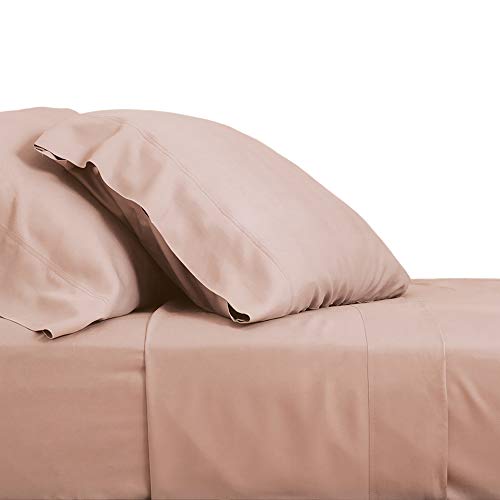 Cariloha Resort Bamboo Sheets 4 Piece Bed Sheet Set - Luxurious Sateen Weave - 100% Viscose from Bamboo Bedding (King, Blush)