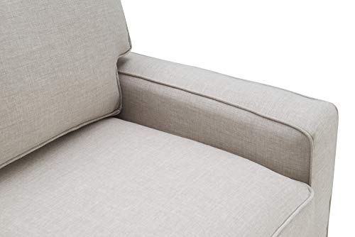 Serta Palisades Upholstered Sofas for Living Room Modern Design Couch, Straight Arms, Soft Fabric Upholstery, Tool-Free Assembly, 78", Light Gray