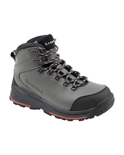 Simms Women’s Freestone Wading Boots, Rubber Bottom Fishing Boots for Ladies, Durable Rubber Toe Cap - Neoprene Lining, Gunmetal 11