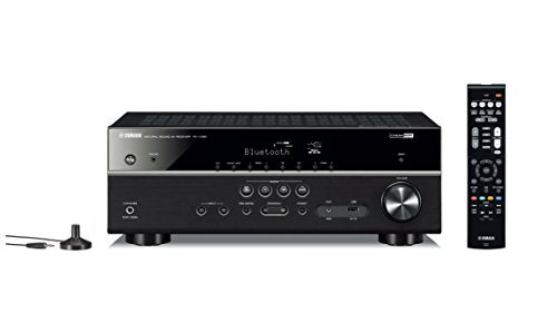 Yamaha RX-V385 5.1-Channel 4K Ultra HD AV Receiver w/ Bluetooth&Polk Audio PSW10 10" Powered Subwoofer