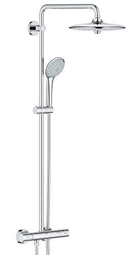 Grohe 26128001 Euphoria 2.5 Gpm Shower System with Thermostat for Wall Mount, Starlight Chrome