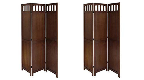 Winsome Wood 94370 William Storage/Organization, Antique Walnut (Pack of 2)
