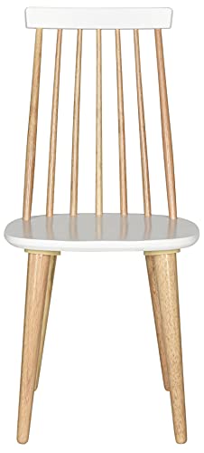 Safavieh American Homes Collection Burris Country Farmhouse Natural and White Spindle Side Chair (Set of 2)