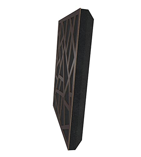 (4 Pack) — Sound Absorption-Diffuse Acoustic Panel «Skyross» | 19.7''x19.7''x2.1" | Absorption - Diffusion - Reflection - Soundproofing - Insulation | Wood laminated: (Wenge)