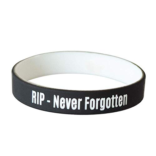 100 Custom LUXE Silicone Wristbands - Personalized Silicone Rubber Bracelets - Customized For Promotions, Events, Gifts, Support, Fundraisers, Awareness - Men, Women, Kids (Midnight Black, Large)