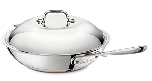 All-Clad 6412 SS Copper Core 5-Ply Bonded Dishwasher Safe Chefs Pan / Cookware, 12-Inch, Silver
