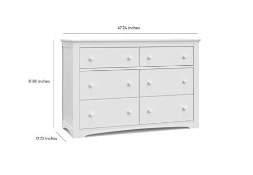 Storkcraft Graco Hadley 6 Drawer (White) Dresser