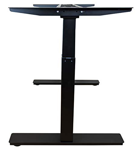 Rise UP Dual Motor Electric Standing Desk Frame Base Legs Ergonomic sit to Stand up Commercial Home Office Desk. 2-Stage. Memory. Black