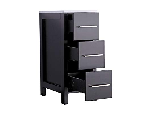 Vanity Art 84 Inch Double Sink Bathroom Vanity Compact Set 5 Cabinets 2 Shelves 13 Dove-Tailed Drawers Quartz Top and Ceramic Vessel Sink Bathroom Cabinet with Free Mirror VA3124-84-E