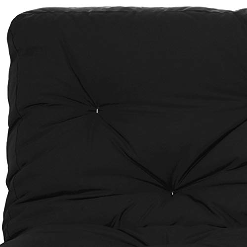 Mozaic Full Size 8-inch Cotton Twill Gel Memory Foam Futon Mattress, Black