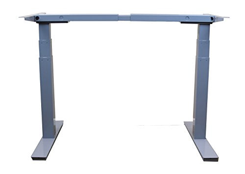 Rise UP Electric Adjustable Height Width Standing Desk Legs Frame Base. Ergonomic Motorized sit to Stand up Home Commercial Office Table. Dual 2 Motors. 4 Programmable Memory. Gray