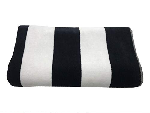 La Calla Cabana Beach Towel - 100% Terry Velour Cotton Turkish Towels - 35 Inches by 60 Inches Plush Soft and Comfortable and Extremely Absorbent - Eco Friendly (6 Pack, Black)