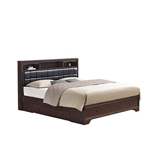 Global Furniture USA KB Noma Bed, King, Merlot