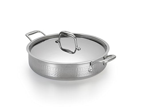 Martellata Stainless 5-Quart Covered Casserole