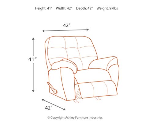 Signature Design by Ashley - Accrington Contemporary Manual Rocker Recliner Chair, Earth Brown