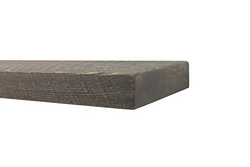 Joel's Antiques & Reclaimed Decor Floating Shelf, Rustic Shelves, Open Shelving, Pine, 2" x 8" x 60", Weathered Wood, Gray