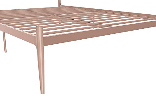 Novogratz Nicole Metal Bed with Storage, Pink, Full