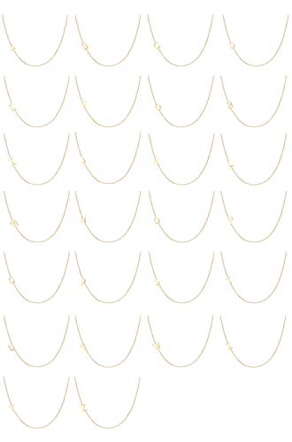 14k Gold Asymmetrical Letter Necklace