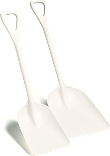 Carlisle 4107702 Sparta Sanitary Shovel, 14" Width, White (Pack of 6)