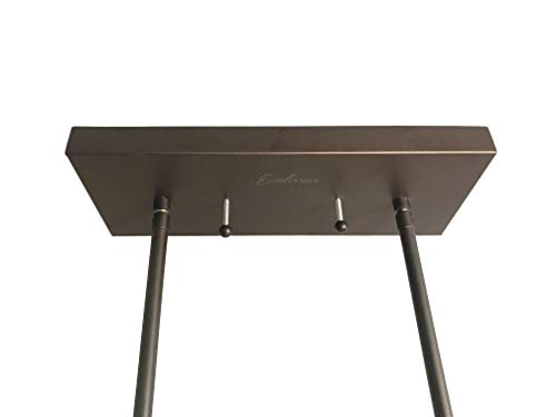 Emliviar 5-Light Kitchen Island Lighting, Modern Domestic Linear Pendant Light Fixture, Oil Rubbed Bronze Finish with Clear Glass Shade, 2074LP ORB