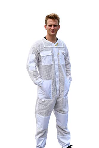 Oz Armour Beekeeping Suit Ventilated Super Cool Air Mesh with Fencing & Round Brim Hat (XXX-Large)