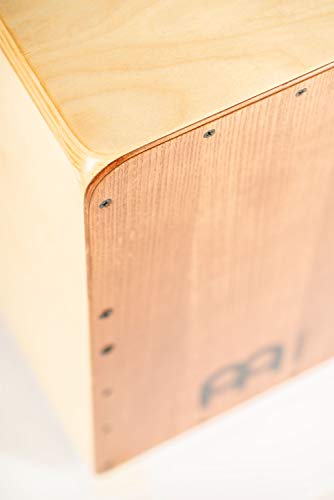 Meinl Cajon Box Drum with Pedal Activated Snare - NOT MADE IN CHINA - American White Ash Frontplate / Baltic Birch Body, Snarecraft Professional, 2-YEAR WARRANTY (SCP100AWA)