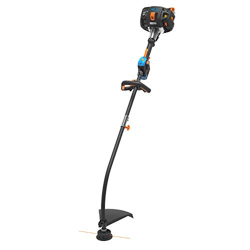 LawnMaster NPTGCP2617A No-Pull Curved Split Shaft Trimmer 26cc 2 Cycle, Black