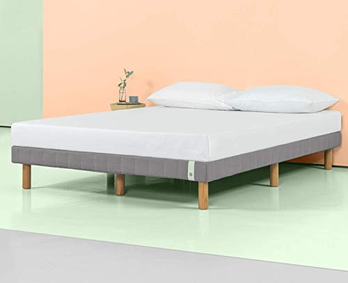 Zinus 11 Inch Quick Snap Standing Mattress Foundation/Low profile Platform Bed/No Box Spring needed, Gray, Queen