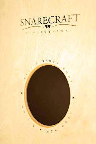 Meinl Cajon Box Drum with Pedal Activated Snare - NOT MADE IN CHINA - American White Ash Frontplate / Baltic Birch Body, Snarecraft Professional, 2-YEAR WARRANTY (SCP100AWA)