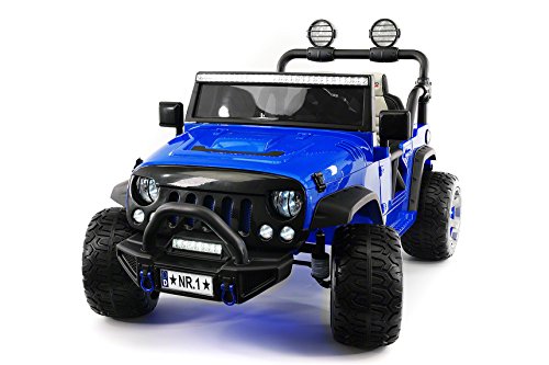 Moderno Kids Explorer 2Seater 12V Power Children Ride-On Car Truck w/ R/C Parental Remote Blue