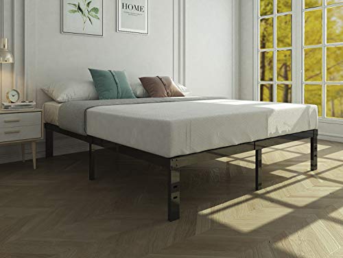 14 Inch Reinforced Steel Platform Bed Frame Mattress Cover Foundation Edges No Box Spring Needed Easy Assembly Noise Free King