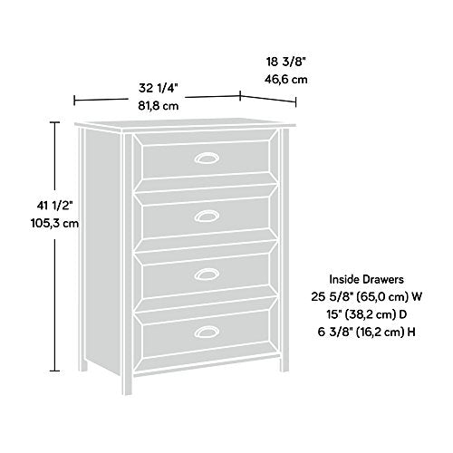 Sauder County Line 4-Drawer Chest, Estate Black finish