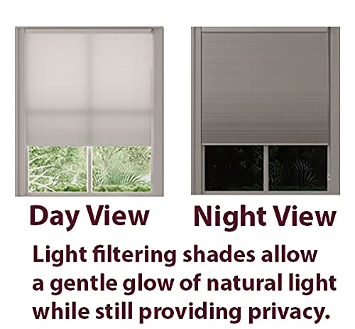 Trader Blinds Cordless Light Filtering Cellular Shade White 60" W x 60" H