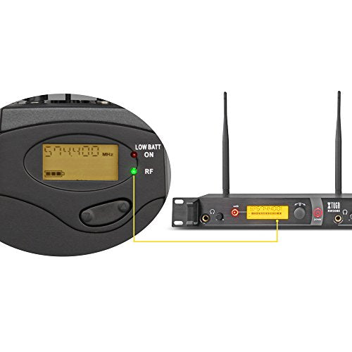 XTUGA RW2080 Whole Metal wireless In Ear Monitor System 2 Channel 2 Bodypack Monitoring with in earphone wireless monitor Type Used for stage or studio