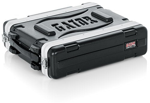 Gator Cases Lightweight Molded 2U Rack Case with Heavy Duty Latches; Shallow 14.25" depth (GR-2S)