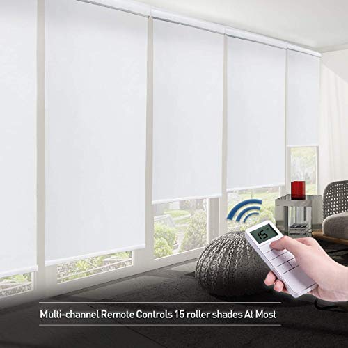 Motorized Shades Motorized Blackout Shades Roller Shades Blackout Blinds for Smart Home and Office 52x72, White