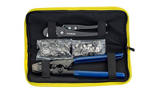 (All in One) EFIELD 1/2 Inch PEX PIPE, Fitting, Clamp Tool, Clamps Cutter Combo Kit, Heavy-Duty Canvas Bags