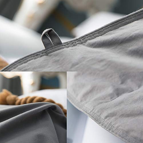 Globon Fusion White Goose Down Comforter Queen Size All Cotton 300 Thread Count Shell Hypoallergenic W/ Corner Tabs
