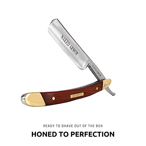 Amazing Straight Razor Shaving Kit - Samurai Sharp Straight Edge Razor Set, Japan Steel, Strop, Puck, Badger Friendly Brush, Great Straight Razor Kits