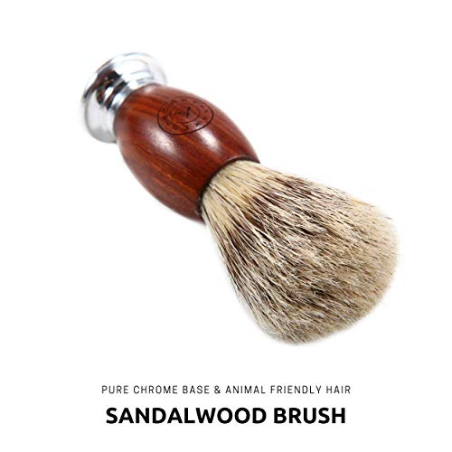Amazing Straight Razor Shaving Kit - Samurai Sharp Straight Edge Razor Set, Japan Steel, Strop, Puck, Badger Friendly Brush, Great Straight Razor Kits