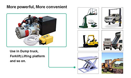 Fisters trailer pump 3 Quart 12V electric Hydraulic Power Double/single acting Power-Up Supply Unit for Dump Truck(3 Quart Double Acting)