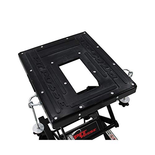 Pit Posse PP2551 Motorcycle ATV Scissor Floor Jack Lift Table Stand - 13 Inches Thru 36-Inch-High – Stable – Safe – Comfortable – 2 Years Warranty