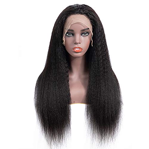 13x4 Lace Front Wigs Human Hair 150% Density Straight Brazilian Human Hair Wigs for Black Women Glueless Pre Plucked Bleached Knots with Baby Hair (18inch, 360 KS)